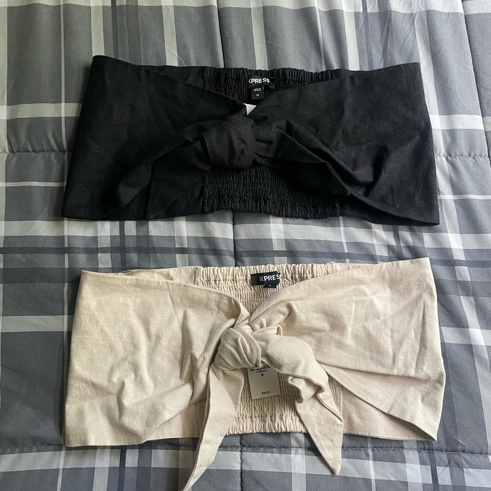 Express Tie front Bandeau Tops BUNDLE NWT‼️